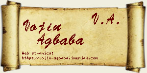 Vojin Agbaba vizit kartica